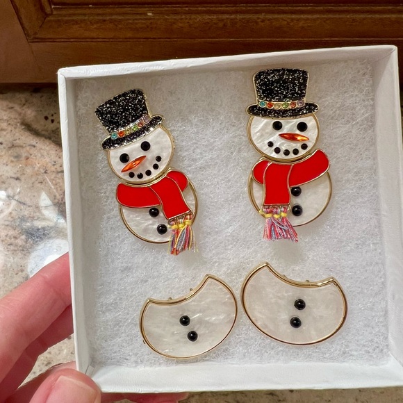 Sugarfix by Baublebar Festive Snowman & Christmas Tree earrings Set - Picture 5 of 10